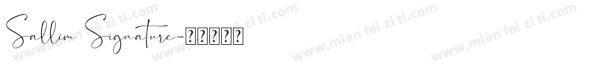 Sallim Signature字体转换